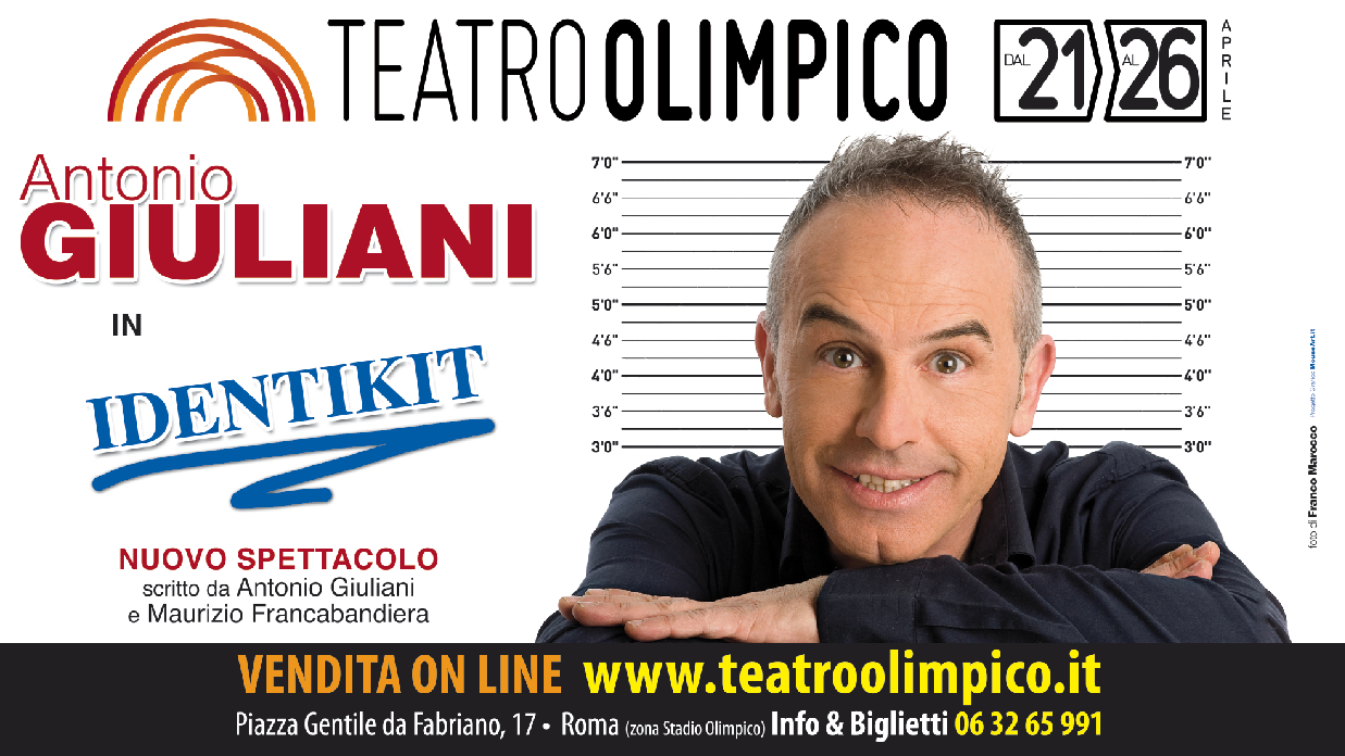 Antonio Giuliani in Identikit al Teatro Olimpico Dimensione Suono Roma